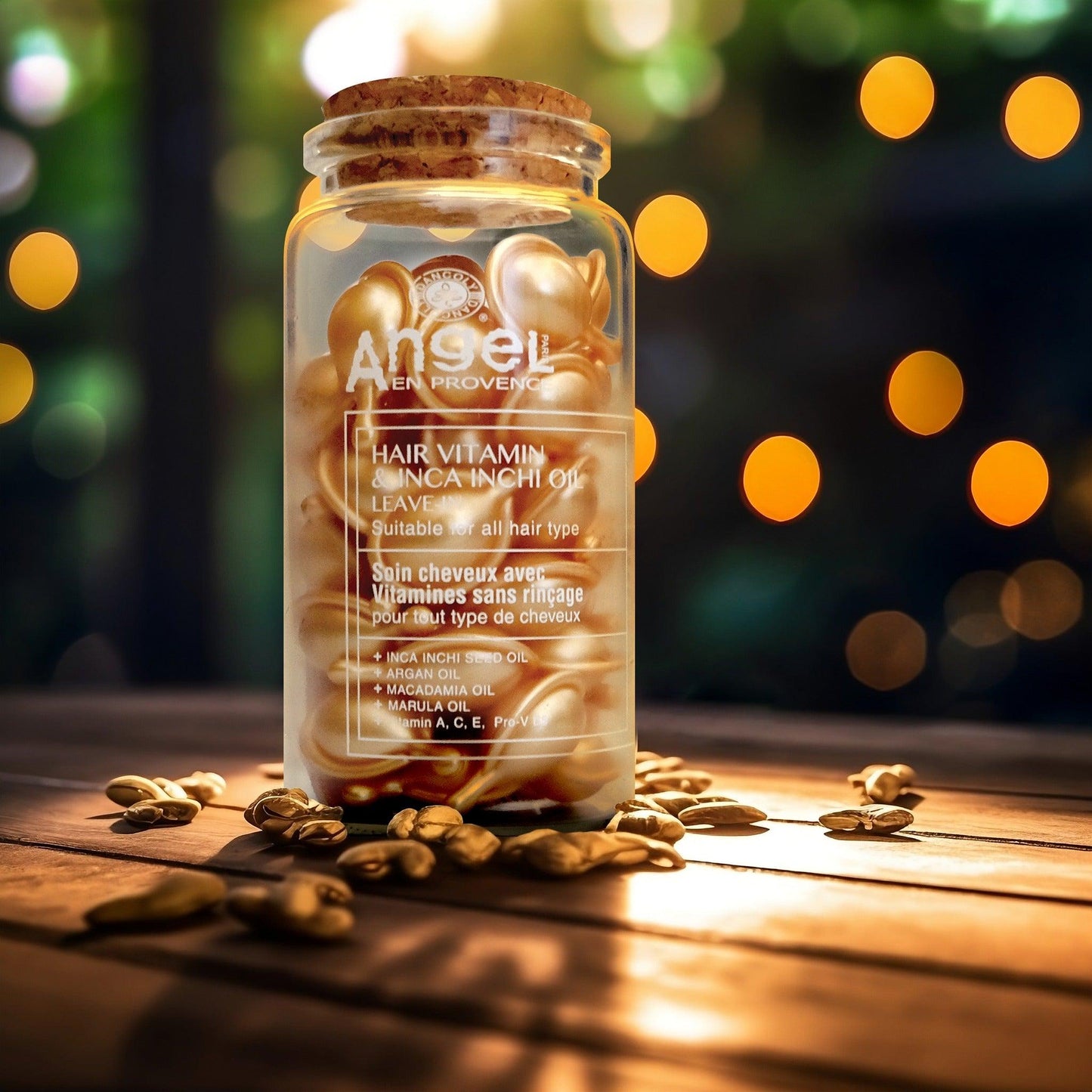 Angel En Provence Hair Vitamin Inca Inchi Leave In Conditioning Oil Pearls in Jar - The Hair Department