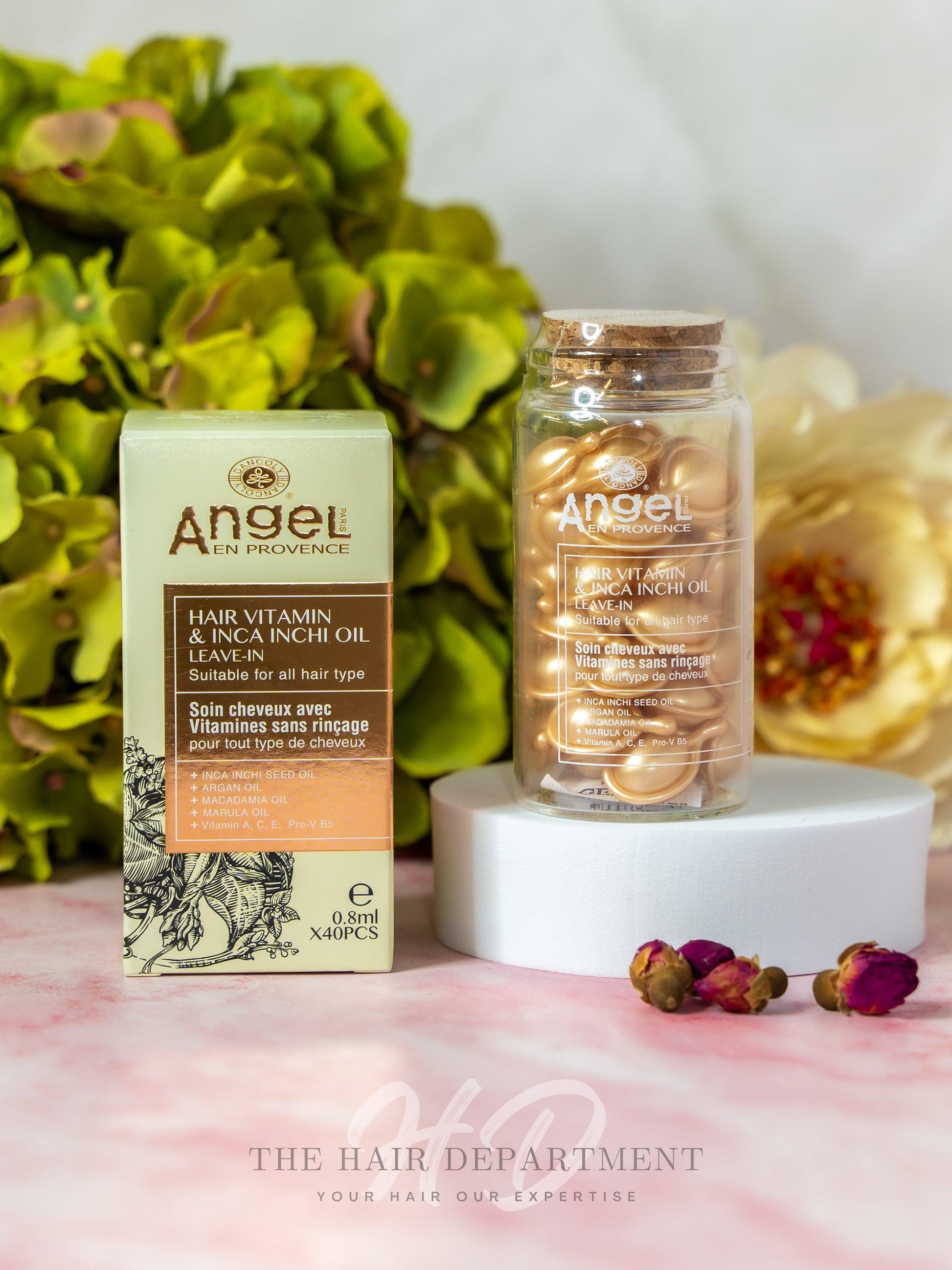 Angel En Provence Hair Vitamin Inca Inchi Leave In Conditioning Oil Pearls in Jar - The Hair Department
