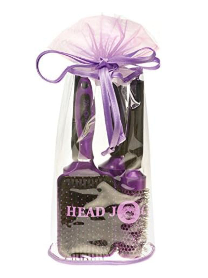 OVAL PURPLE BRUSH SET