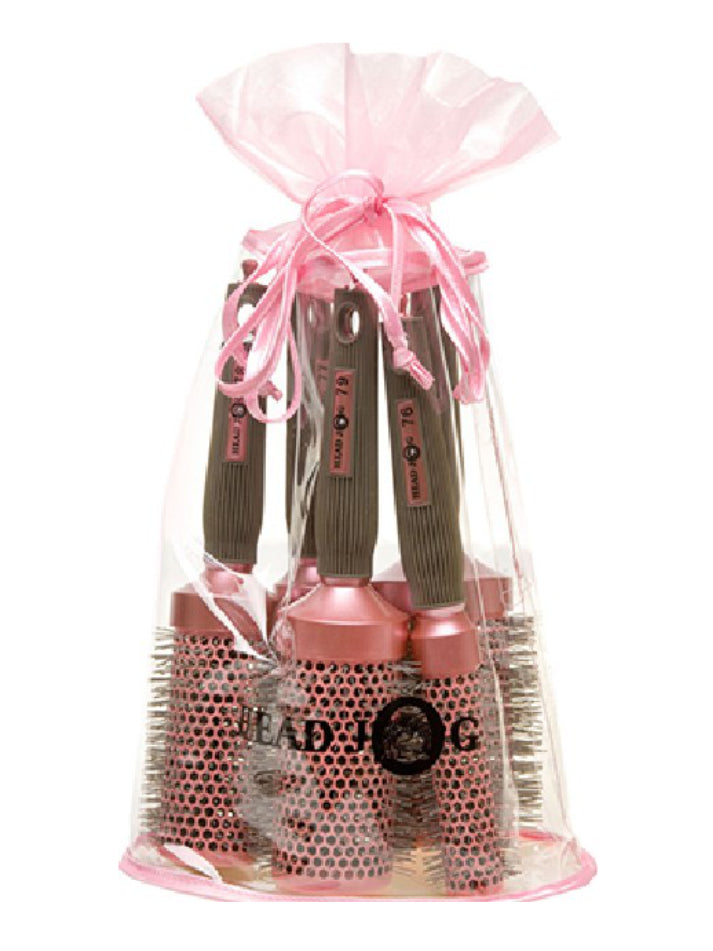 OVAL PINK THERMO SET 5 BRUSHES